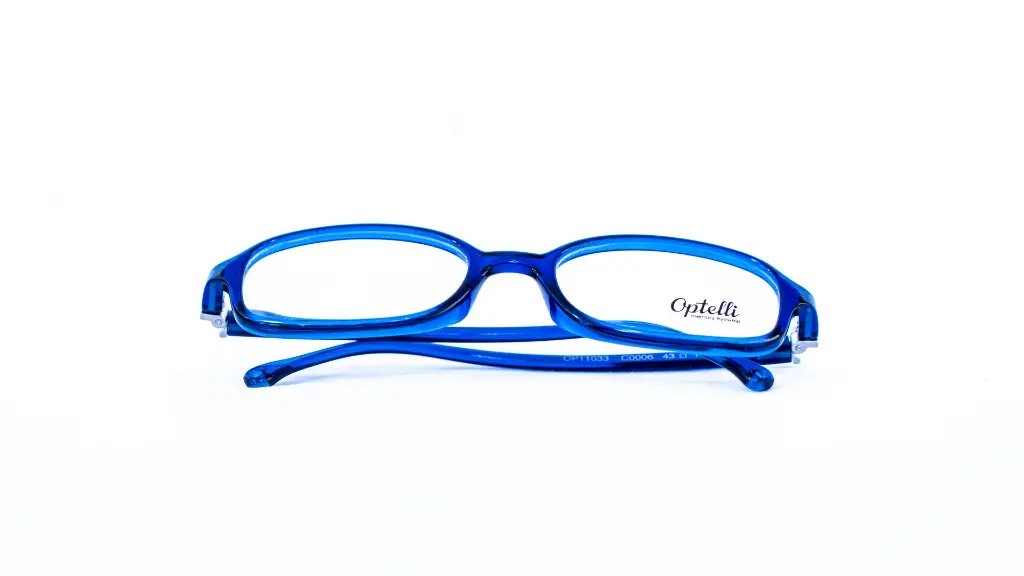 Monture enfant Optelli bleue en acétate – vue rapprochée.webp