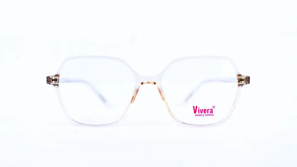 vue de face - Lunette de vue femme Vivera beige transparent - Luxe Optique VDN.webp