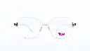 vue de face - Lunette de vue femme Vivera beige transparent - Luxe Optique VDN.webp