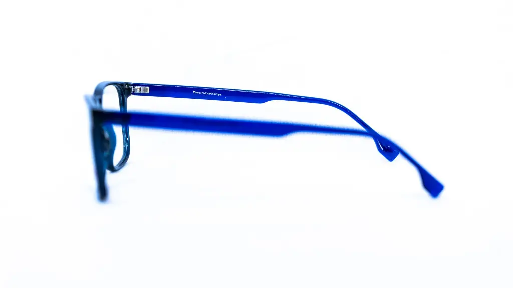 Vue latérale lunette de vue Vivera homme bleue – boutique Luxe Optique.webp
