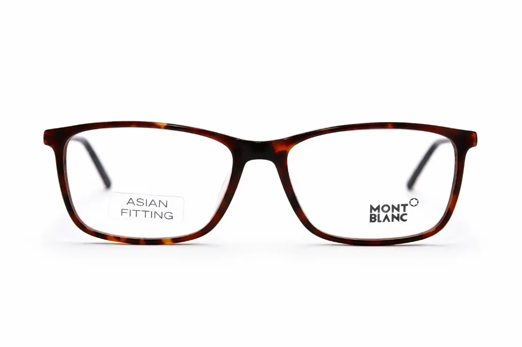Lunette de vue Mont Blanc marron homme – vue de face – Luxe Optique Dakar.webp