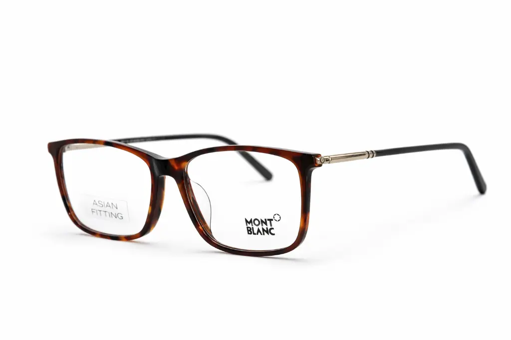 Monture Mont Blanc rectangulaire marron – opticien Dakar.webp