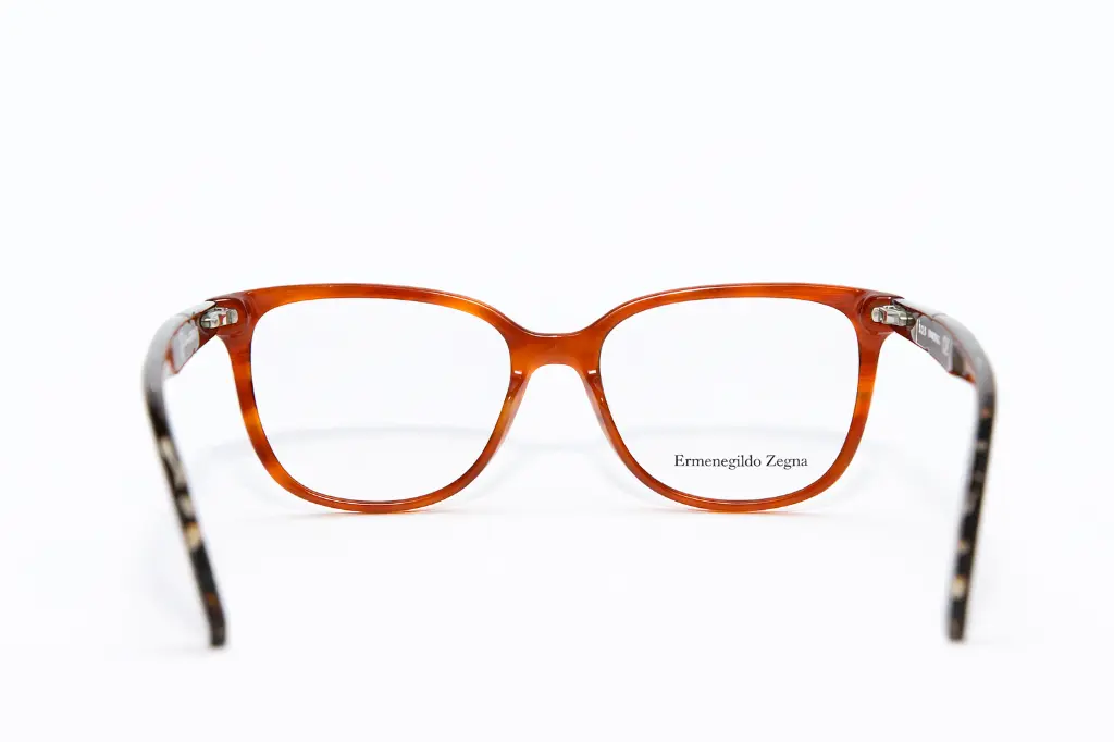 Monture femme Ermenegildo Zegna finition marron – Luxe Optique Corniche.webp