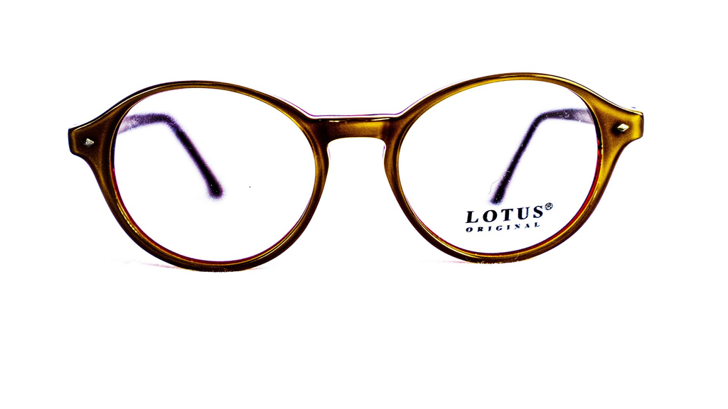 Monture femme Lotus ovale marron - Vue de face - Dakar