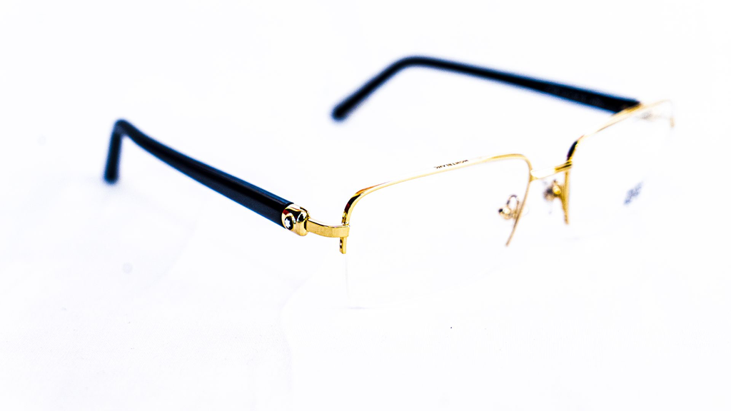 Monture rectangulaire Mont Blanc dorée – Mermoz Dakar