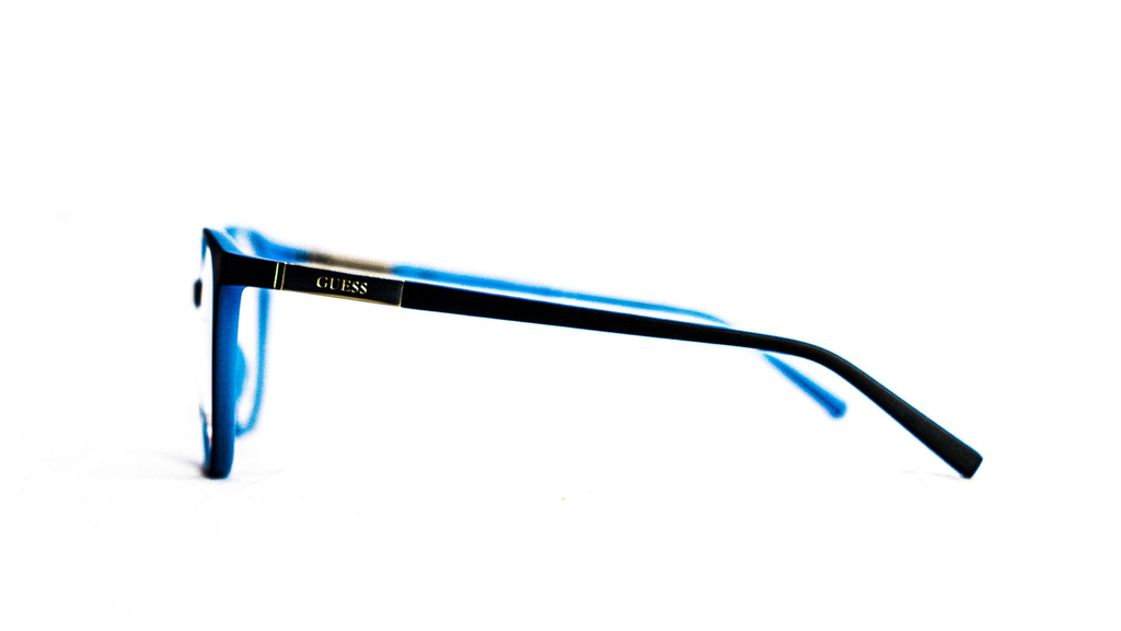 Monture Guess bleu et noire – Profil