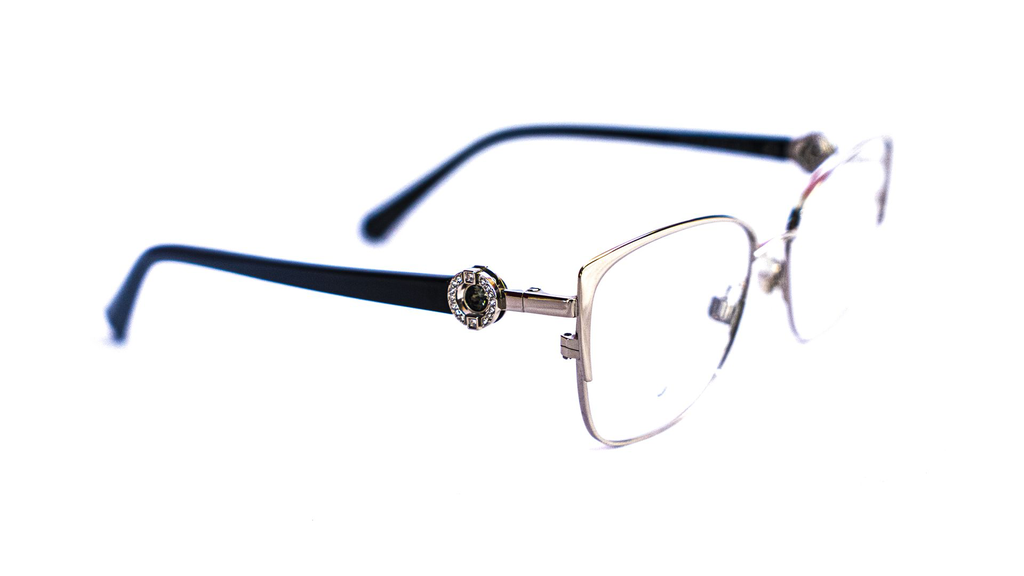 Monture optique Swarovski noire argent – Élégance