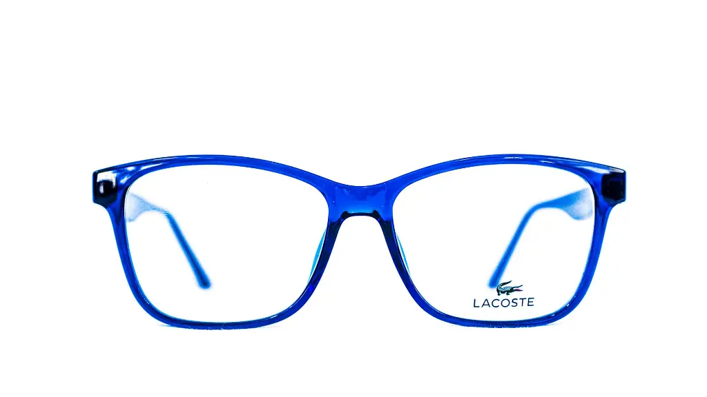Lunette Lacoste homme bleue – Vue de face