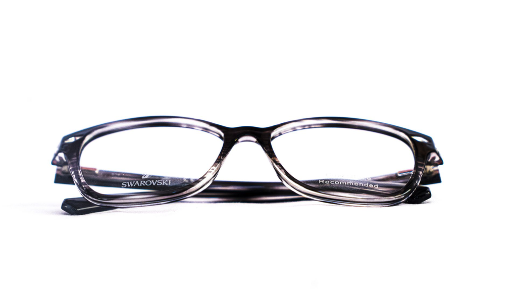 Monture Swarovski noir gris femme – papillon élégante
