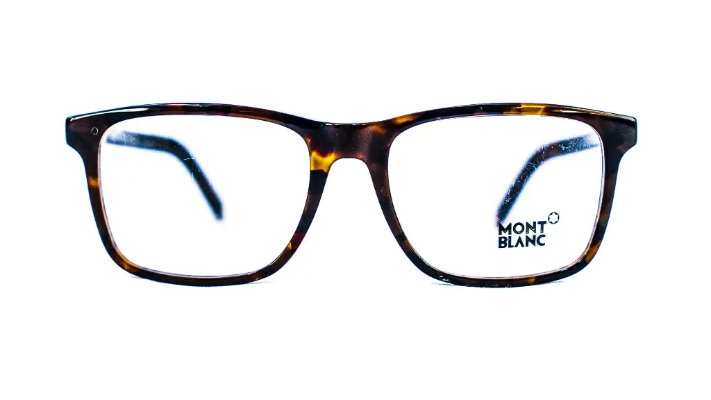 Lunette de vue Mont Blanc homme rectangulaire marron élégante – Luxe Optique Dakar