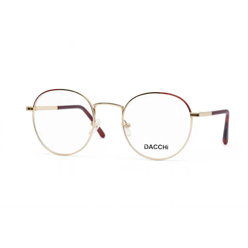 Lunette Dacchi femme – monture dorée et bordeaux.webp