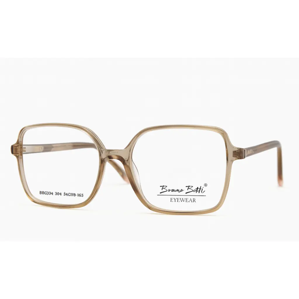 Lunette Bruno Botti femme – monture carrée marron clair.webp