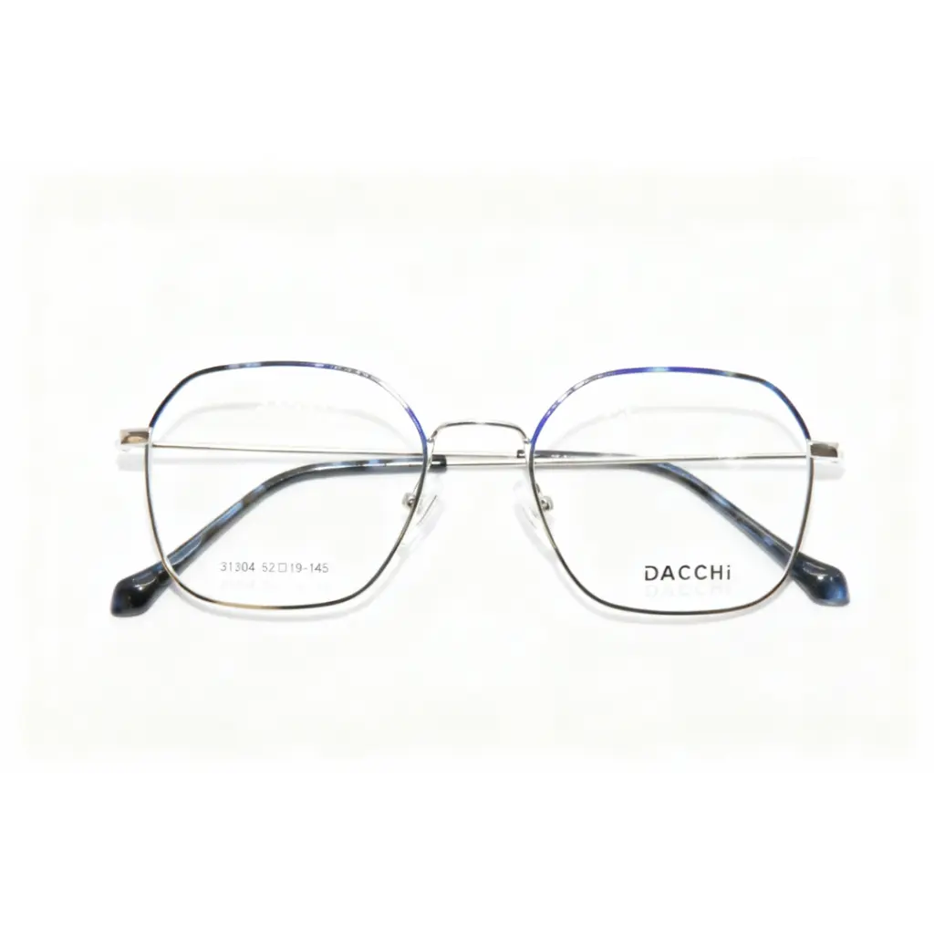 Lunette Dacchi ovale couleur argent et bleu clair.webp