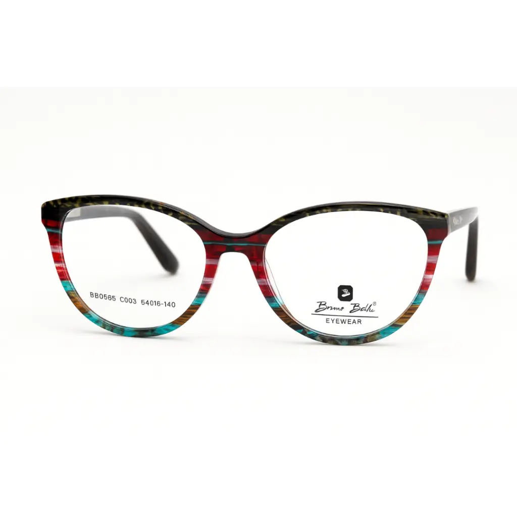 Lunette Bruno Botti papillon multicolore chez luxe optique.webp