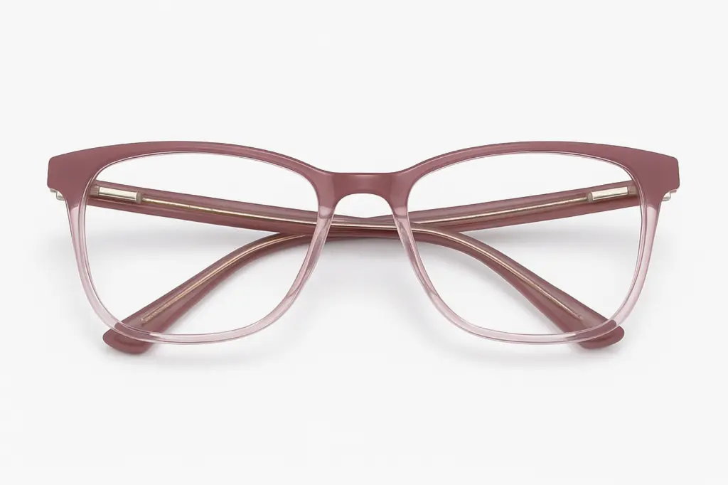 Monture Bloom rose élégante femme – Luxe Optique Corniche Dakar.webp