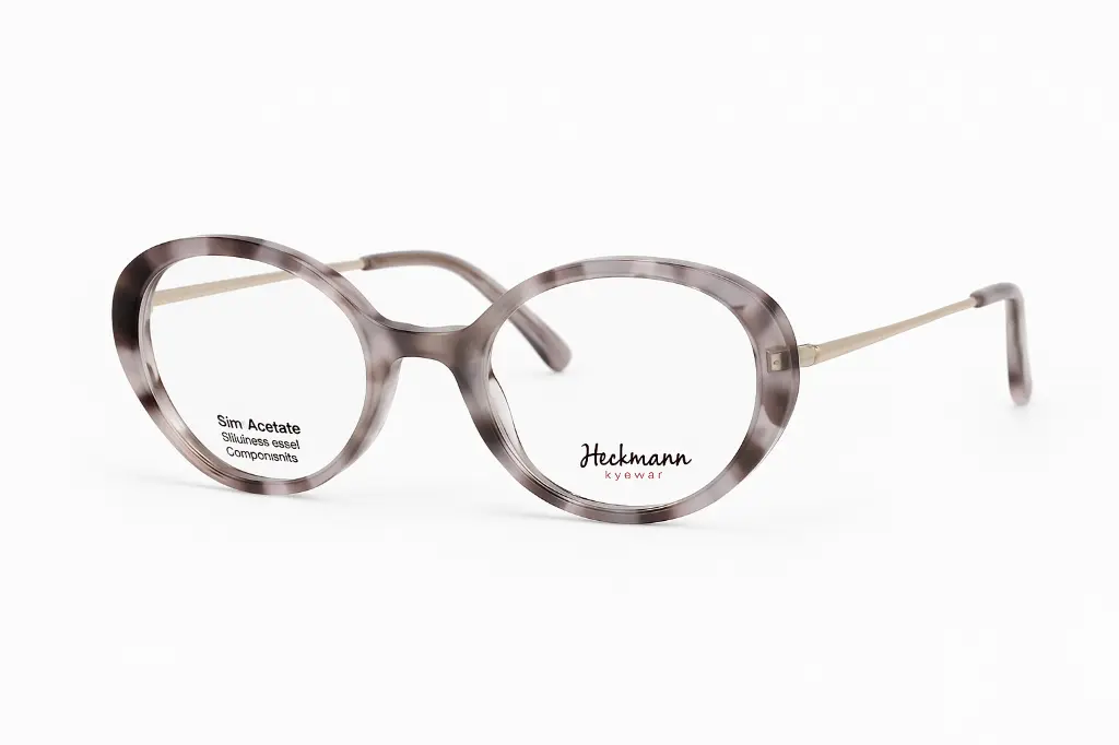 Monture acétate métal Ana Hickmann ovale – Showroom Luxe Optique VDN.webp