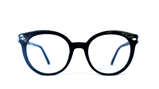 Monture Swarovski femme – Ovale noire cerclée Dakar